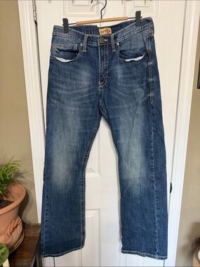 Wrangler 20X Men's Dark Blue Bootcut Jeans 32 x 32